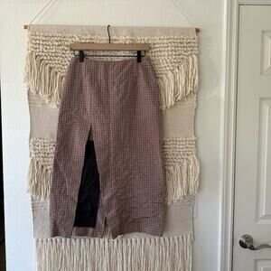 Maje Jaisa Plaid Midi Skirt